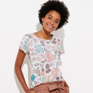 NWT LOFT Garden New Crew Tee